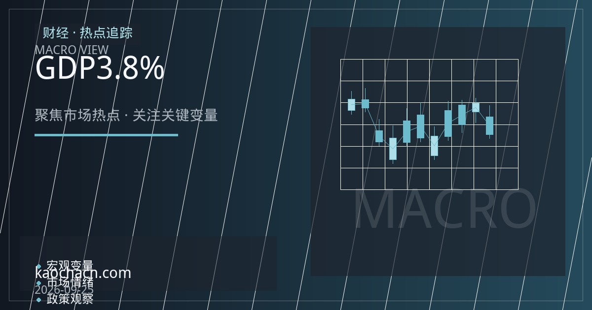 美国二季度GDP终值上修至3.8%，原油需求预期获宏观与库存双重支撑